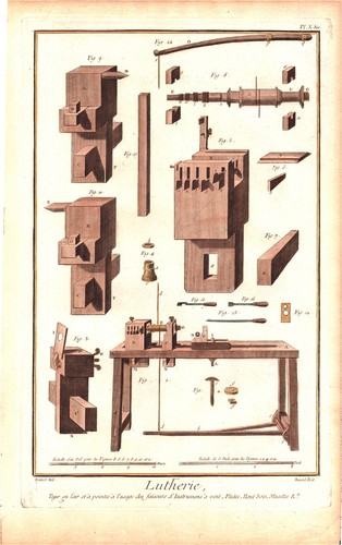 Antique engraving wood lathe - engraving,