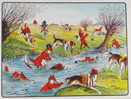 Old vintage print comic - old, fox's