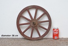 Vintage old wooden cart wagon wheel / 36 cm - FREE DELIVERY