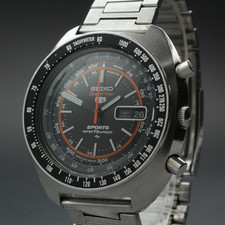 1971▶[MINT] Vintage SEIKO 5 Sports 7017-6020 Speed Timer Men's AT Watch JP U748
