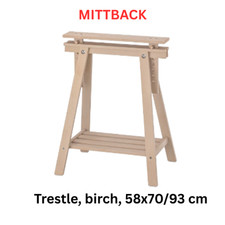 NEW  IKEA MITTBACK Trestle – Birch Adjustable Workbench Support 58×70/93 cm
