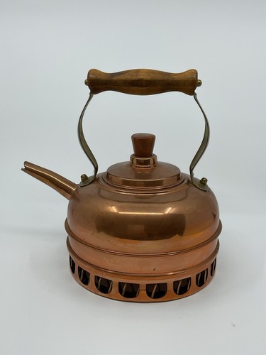 Vintage copper brass kettle - vintage, copper/