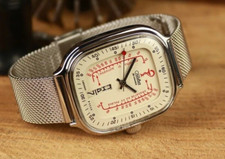 Pulsometer Ex Rare OLD stock Russian USSR medical wrist watch Slawa Slava NOS!!