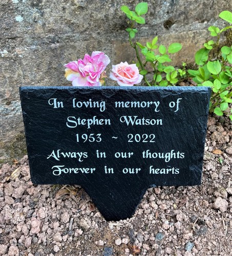 Personalised slate memorial - personalised,