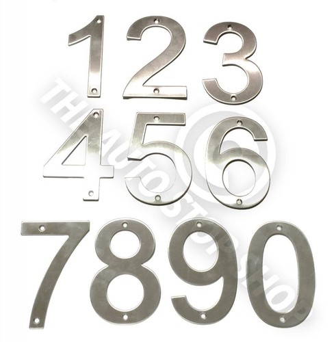 Stainless steel house numbers - steel,
