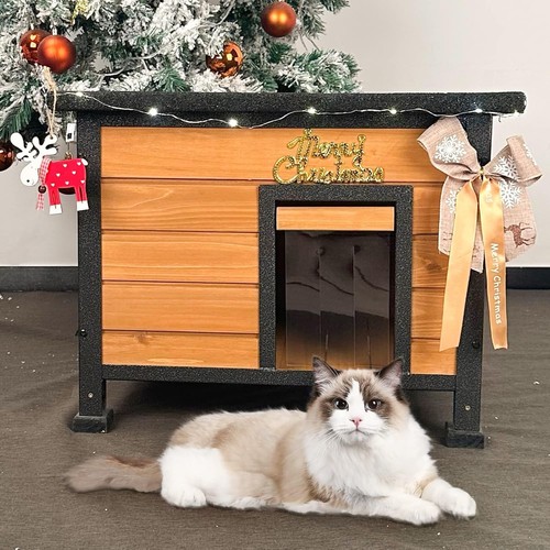 Wooden cat house - cat, weatherproof