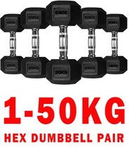 Hex Dumbbells Rubber Encased