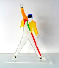 MARCO LODOLA - sericollage tavolo plexiglass Freddie Mercury Queen magic pop art