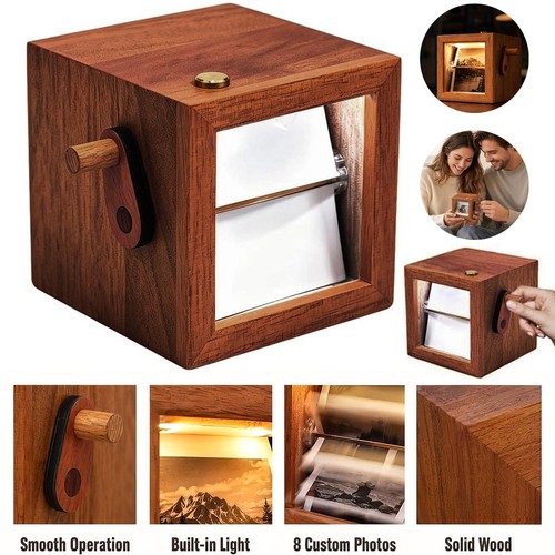 Hand crank photo frame - photo,