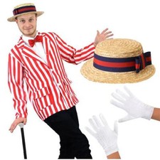MENS BERT COSTUME RED WHITE