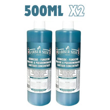 Barber Side Disinfectant Solution for Salon Barbicide Jars 500ml (Turquoise) x2