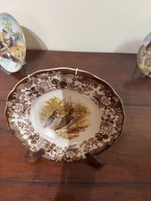ROYAL WORCESTER PALISSY GAME SERIES WOODCOCK BROWN PLATE