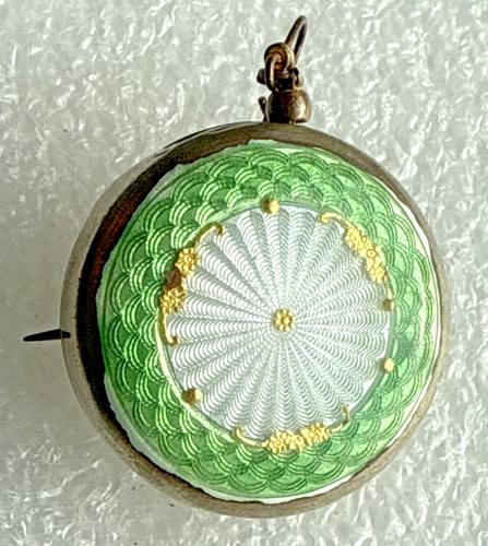 Art deco guilloche enamel - enamel, on