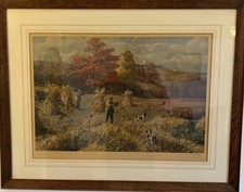 Framed Print Landscape Shooting Pheasants & Gun Dogs- A (Aiden) Lassell Ripley