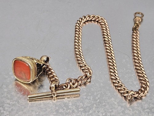 Antique rolled gold albert - antique,