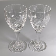 Vintage Stuart Crystal Glencoe Sherry Glasses x 2 Vintage 13cm Signed England