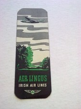 Old advertising bookmark Aer Lingus Irish Air Lines Ireland ephemera