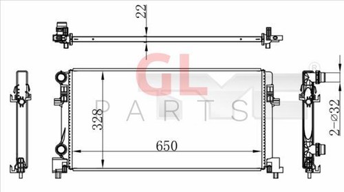 Radiator engine water cooling - engine,