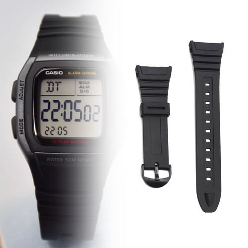 Black watch strap flexible - black,