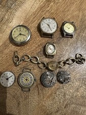 Vintage Watchmaker Lot Swiss & British –Rodana 15j, Oriosa, Farel–Spares/Repairs