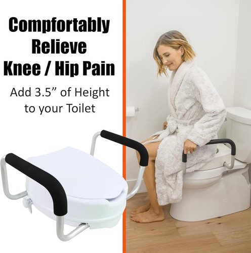 Raised toilet seat - raised,