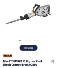 Titan TTB811DRH 16.4kg Hex Shank Electric Concrete Breaker 230V Heavy Duty
