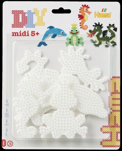 White hama pegboards - white, pack