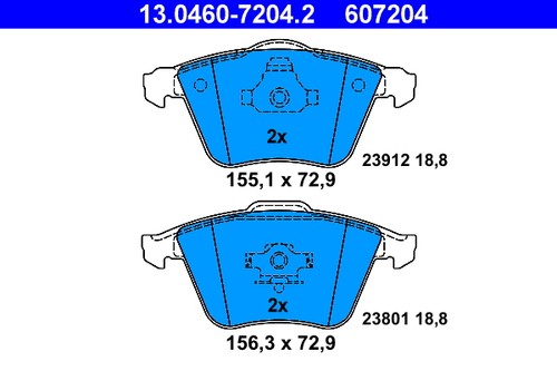 Front brake pad set - brake,