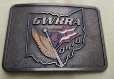 GWRRA Ohio Belt Buckle Gold