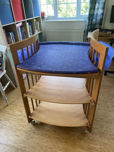 Stokke wooden baby - wooden, changing