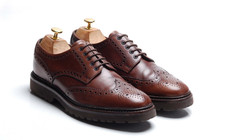 Loake Dark Brown Hand Painted Brogues Shoes: `Perseus DK` UK 7 G US 8 EU 41