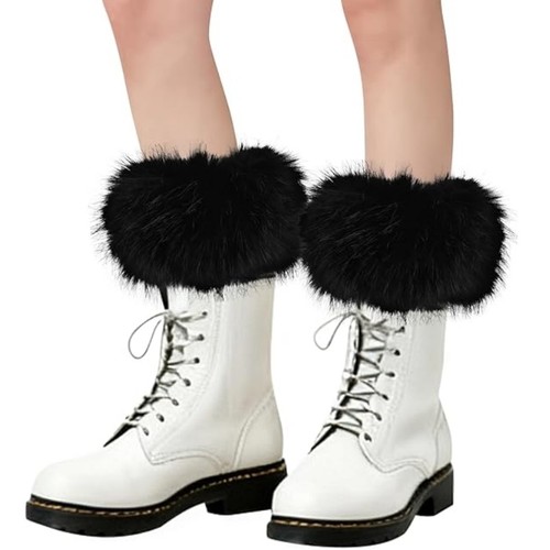 Pair women faux fur leg - faux,