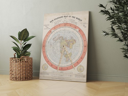 Flat earth map gleason - flat,