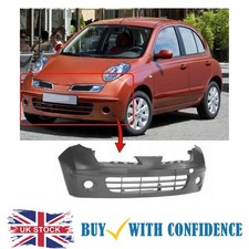 Fits Nissan Micra Front Bumper With Fog Holes 2006-2010 UK Stock