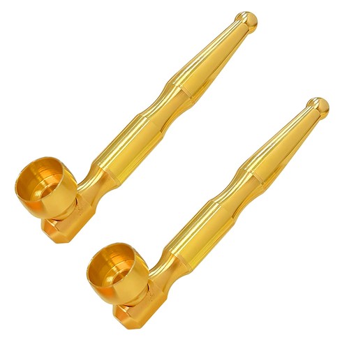 Pack brass smoking pipe set - 2,