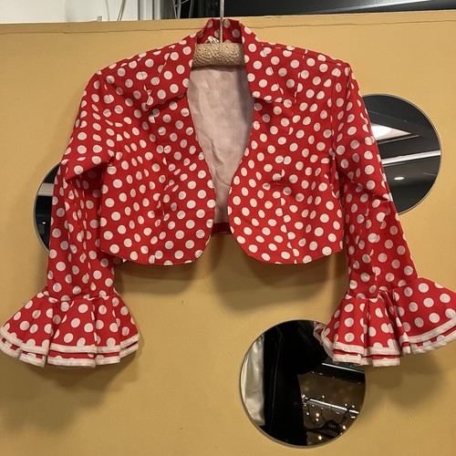 Vintage red polka dot bolero - dot,