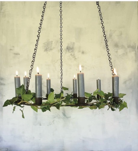 Rustic round hanging taper - rustic,