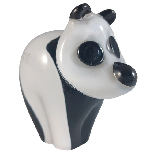Labelled wedgwood glass panda - labelled,
