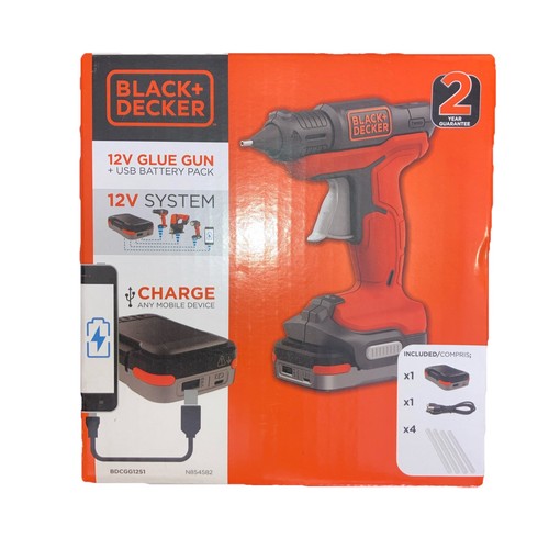Glue gun black decker 12v - gun,