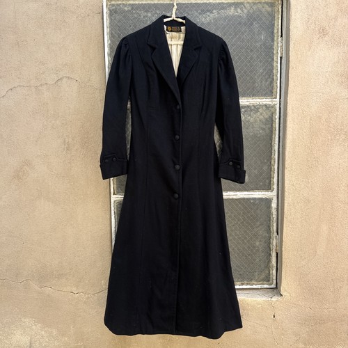 Antique edwardian coat black - edwardian,