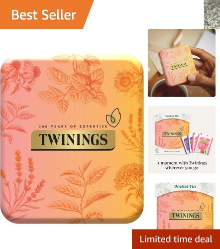 Charming festive tea tin with - festive,