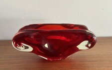 Vintage Murano Ruby Red &