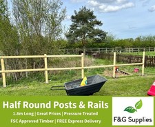 Wooden post and rail packs for a 3 rail fence - just choose the length! treated