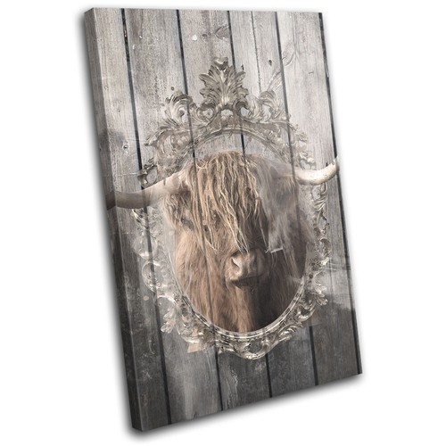 Shabby chic highland cow - chic,