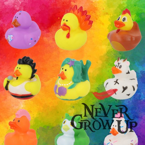 Mini rock unicorn rubber ducks - mini,