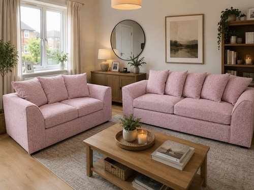 Seater dylan sofa set pink - 3+2,