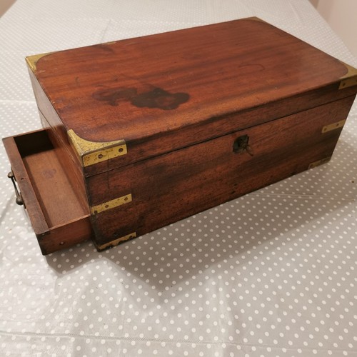 Brass edged rosewood writing - edged,