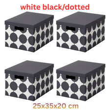 4x IKEA TJENA Storage Box with