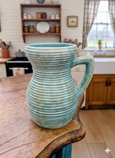 Sylvac 79/3 large Sized vintage 14cm x 8 cm green ribbed mug vase 414g