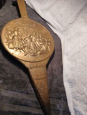 large vintage wood and brass